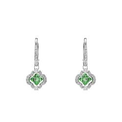 PROMO Boucles d'Oreilles Pendantes Una Angelic Vertes en Métal Rhodié & Oxydes de Zirconium - 5758001 - Swarovski OCARAT.COM BIJOUTERIE N°1