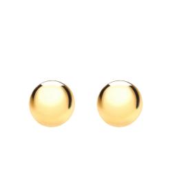 Boucles d'Oreilles Puces Boules en Or Jaune 375 - Emanessence