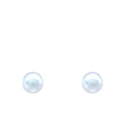 Boucles d'Oreilles Puces en Or Jaune 750 & Perles d'Eau Douce Rondes, Dimension de 7 à 10 mm - Négoce-îles