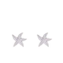 Boucles d'Oreilles Puces Etoile de Mer en Argent - Emanessence