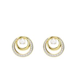 PROMO Boucles d'Oreilles Puces Hyperbola Dorées, Oxyde de Zirconium & Cristaux - 5740407 - Swarovski OCARAT.COM BIJOUTERIE N°1