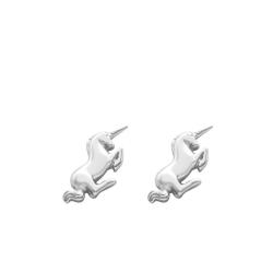 Boucles d'Oreilles Puces Licorne en Argent - Emanessence