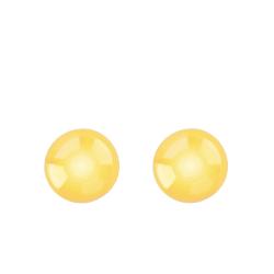 Boucles d'Oreilles Puces Rondes en Or Jaune 750 - Emanessence