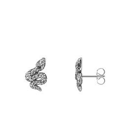 Boucles d'Oreilles Puces Serpent en Argent 925 Noirci - H2261-643-11 - Thomas Sabo