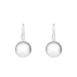 Boucles d'Oreilles Rotterdam Boules en Argent 925, Diamètres de 14 mm à 18 mm - Una Storia