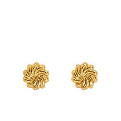 Boucles d'Oreilles Spirales en Or Jaune 375 - Emanessence