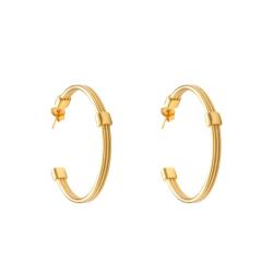 PROMO Boucles d'Oreilles Talisman en Plaqué Or, Diamètre 38 mm - Skalli OCARAT.COM BIJOUTERIE N°1