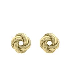 Boucles d'Oreilles Texturées en Or Jaune 375 - Emanessence
