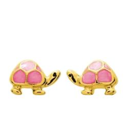 Boucles d'Oreilles Tortues en Or Jaune - Emanessence