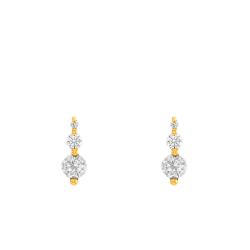 PROMO Boucles d'Oreilles Trilogy en Or Jaune 375 & Oxydes de Zirconium - Emanessence OCARAT.COM BIJOUTERIE N°1
