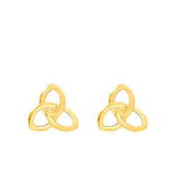 Boucles d'Oreilles Triquetra en Or Jaune 750 - Emanessence