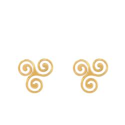 Boucles d'Oreilles Triskel en Or Jaune 375 ou 750 - Rosatella