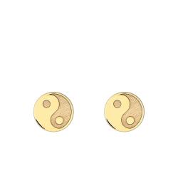 Boucles d'Oreilles Yin-Yang en Or Jaune 375 - Emanessence
