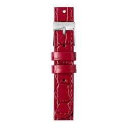 Bracelet Cuir 12 mm Bordeaux, Longueur 180 mm, Boucle argentée - Briston