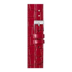 Bracelet Cuir Double Tour 12 mm Bordeaux, Longueur 350 mm, Boucle argentée - Briston
