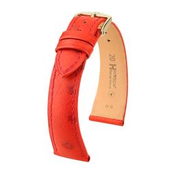 Bracelet Cuir Massai Ostrich Rouge 046220 14mm à 22mm - Hirsch