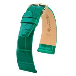 Bracelet Cuir Prestige Alligator Vert - Hirsch
