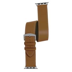 Bracelet de montre Apple Watch Manhattan Double Tour Cognac 3023804DT02 - Bracelet Rochet