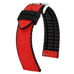 Bracelet de montre Arne Rouge 0925090X20 en 18 mm, 20 mm ou 22 mm - Hirsch
