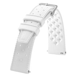 Bracelet de Montre Caoutchouc Tropic Blanc en 18mm ou 20mm - Bracelet Rochet