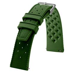 Bracelet de Montre Caoutchouc Tropic Kaki en 18mm, 20mm ou 22mm - Bracelet Rochet