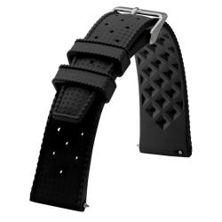 Bracelet de Montre Caoutchouc Tropic Noir en 18mm, 20mm ou 22mm - Bracelet Rochet