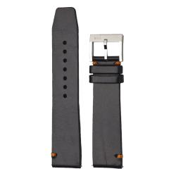 Bracelet de montre Cuir Noir Boucle Polie 22 mm - Belchengruppe