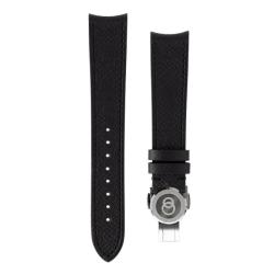 Bracelet de montre Cuir Noir Grainé 20 x 16 mm - Beaubleu