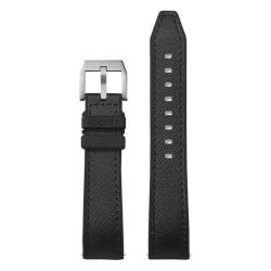 Bracelet de montre Hybrid Torino Noir 20 - Largeur 20mm ou 22mm - Bracelet Rochet