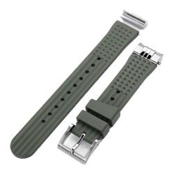 Bracelet de montre MiLTAT L01-FKM06I-20A18PBU66 Vert 20mm - Strapcode