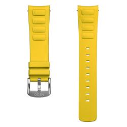 Bracelet de montre Multifort TV Big Date caoutchouc jaune - Mido