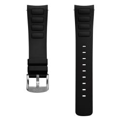 Bracelet de montre Multifort TV Big Date caoutchouc noir - Mido