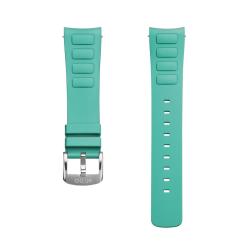 Bracelet de montre Multifort TV Big Date caoutchouc turquoise - Mido