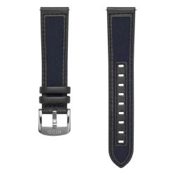 Bracelet de montre Ocean Star 39 textile & cuir bleu 20 mm - Mido