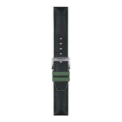 Bracelet de montre Officiel Tissot Caoutchouc Vert/Cuir Noir 22 mm T852046787 - Tissot