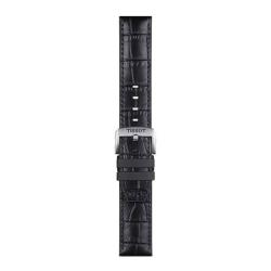 Bracelet de montre Officiel Tissot Cuir Noir et parties Caoutchouc 22 mm T852046761 - Tissot