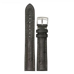 Bracelet de montre Opéra 4190 Autruche Anthracite/Sellier - Bouveret