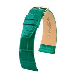 Bracelet de montre Prestige cuir vert brillant 02207140 - Hirsch