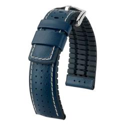 Bracelet de montre Tiger Bleu / Noir 091 50 75 0 80 - Hirsch