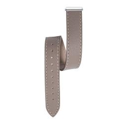 PROMO Bracelet Lanière Taupe Couture Blanche pour série Antares Interchangeables - Herbelin OCARAT.COM BIJOUTERIE N°1