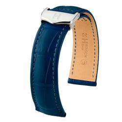 Bracelet Speed Selection Alligator Bleu Mat - Entrecorne 20 mm - Chute 18 mm (sans boucle) - Hirsch