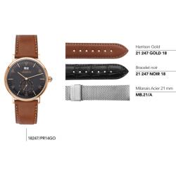 Bracelets cuir ou maille milanaise pour montre série 18247/... - Herbelin