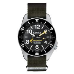 Coffret Montre Spirotechnique 300M Acier Cadran Chiffres Bracelet Nato et Tropic A9102 - Auricoste