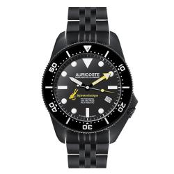 Coffret Montre Spirotechnique 300M Black DLC Cadran Index Bracelet Acier, Nato et Tropic A9211 - Auricoste
