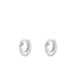 Créoles Double Rota Métal Rhodié & Cristaux 5623483, Diamètre 27,00 mm - Swarovski