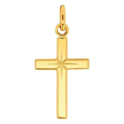 Croix à l'Etoile en Or Jaune, Dimension 14 x 27 mm - Emanessence