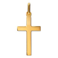 Croix Bâton en Or Jaune, Dimension 13 x 22 mm - Lucas Lucor