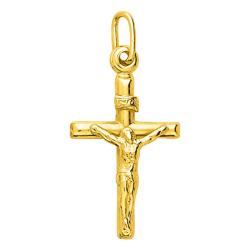 Croix Christ en Or Jaune 750, Dimension 15 x 25 mm - Emanessence