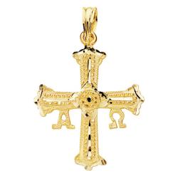 Croix Covadonga Petite en Or Jaune 750, Largeur 24 mm - Lumiosa