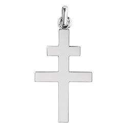 Croix de Lorraine en Or Blanc 375 ou 750 - Lucas Lucor